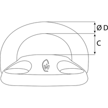 Load image into Gallery viewer, Ropeye Hardware Wichard Folding Pad Eye 8mm Rope44