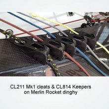 Load image into Gallery viewer, Clamcleat Hardware CL211 MK1 Racing Junior Mk1 with Fairlead Clamcleat Silver Rope44
