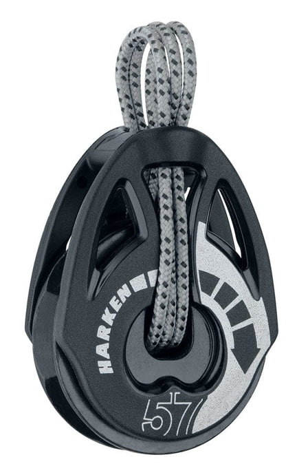 Harken Hardware 57mm T2™ Soft-Attach Ratchamatic® Block — Black Sheave 2160 Rope44