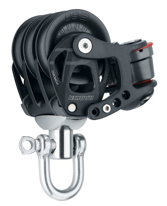 Harken Hardware Harken 60mm Element Triple Block Swivel Cam Cleat 6274 Rope44