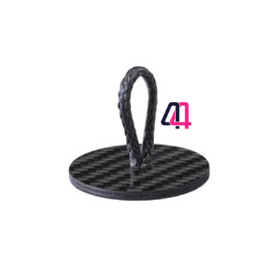 Ropeye Hardware Carbon Fibre Ropeye XS Stick on Textile Loop Carbon / Glassfibre Pad Eye 40mm Rope44