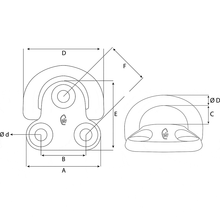 Load image into Gallery viewer, Wichard Hardware Wichard Folding Pad Eye Rope44
