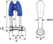 Load image into Gallery viewer, Wichard Hardware Wichard Thimble Captive Pin Halyard Shackles Rope44
